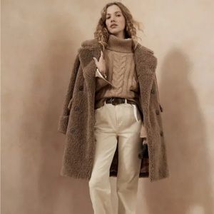 Banana Republic Sherpa Officer Coat